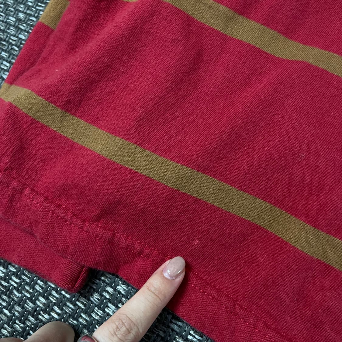 어반아웃피터스 레드 브라운 단가라 pk 카라 긴팔 티셔츠 M 상품이미지6