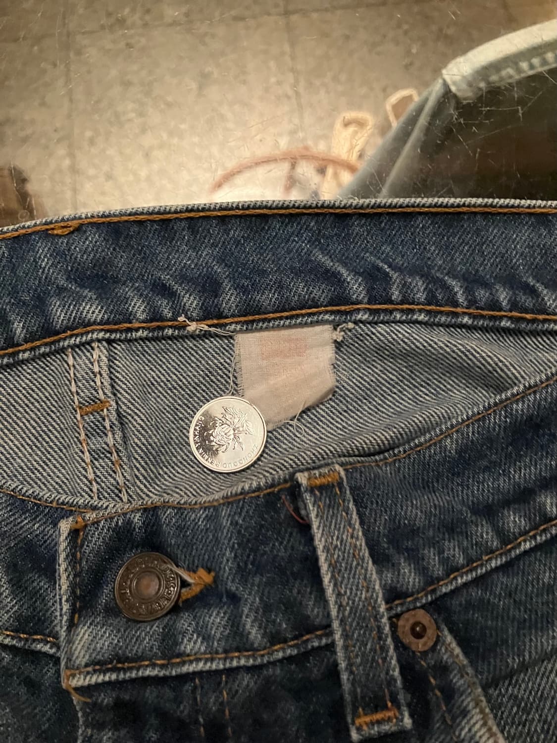 90s USA 빈티지 리바이스 517 오렌지탭 부츠컷 데님 팬츠 상품이미지9