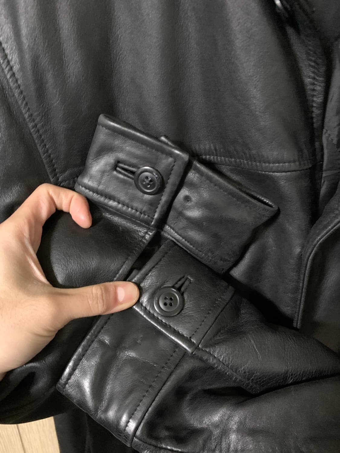 올드 갭 레더 가죽 카 코트 S 상품이미지3