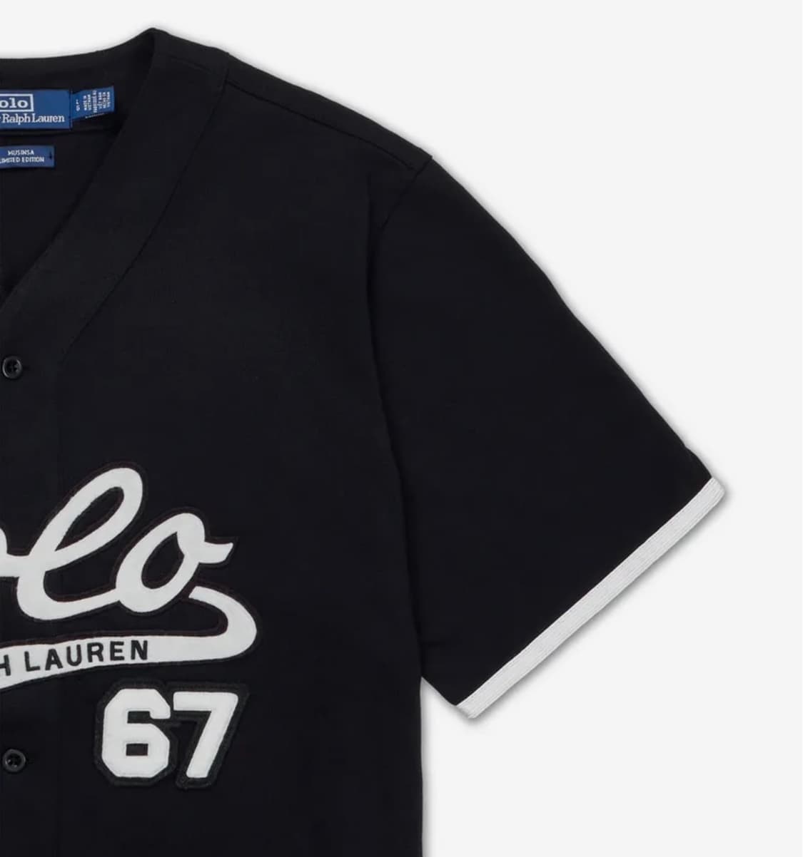 [택체새제품] 폴로 베이스볼 저지 / 블랙 / M 상품이미지5