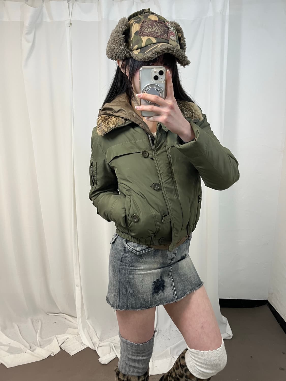 Y2K 카키 캐쥬얼 set (set 할인가) 상품이미지4