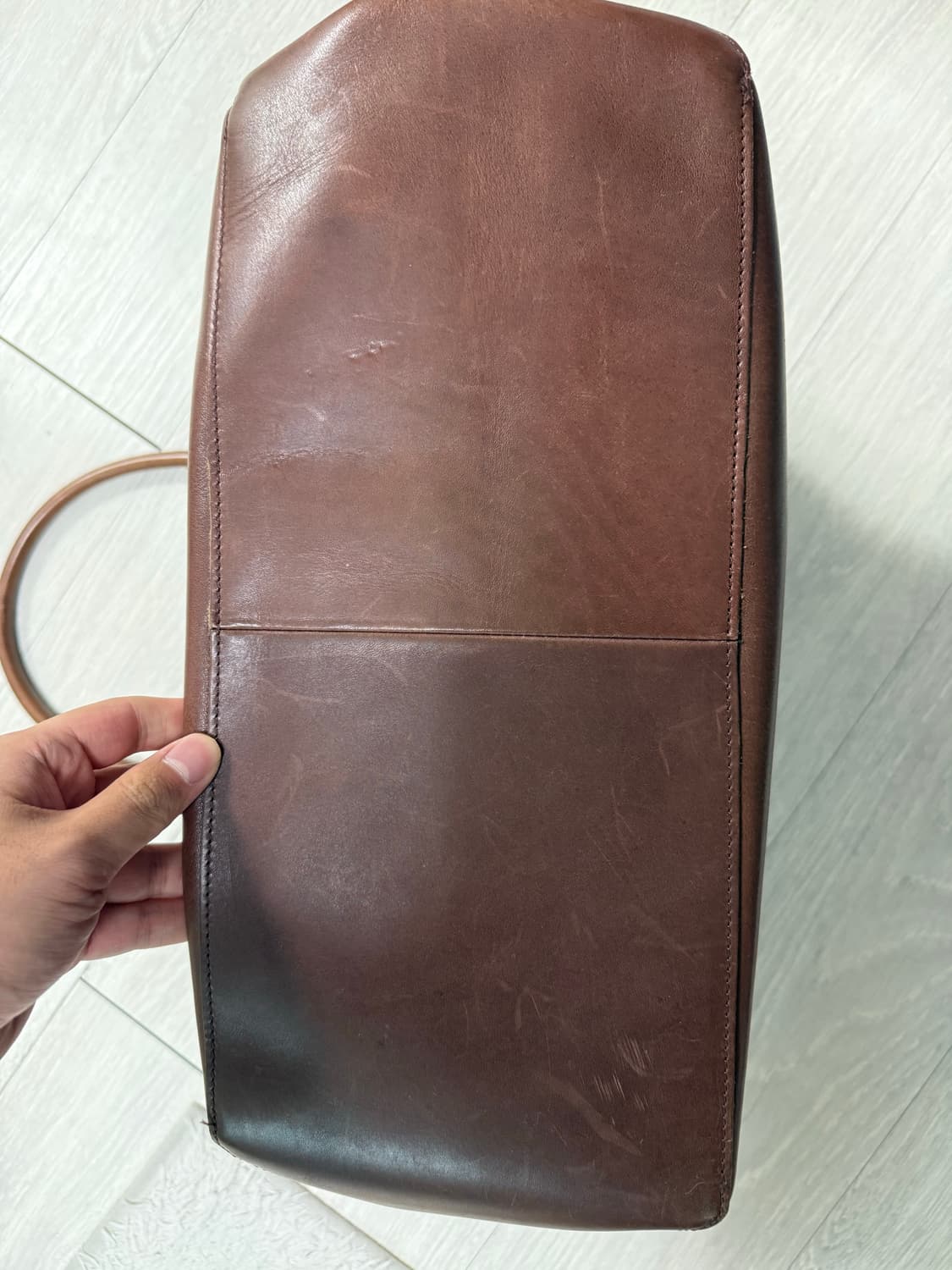 (OS)LLBEAN 엘엘빈 트위드 레더 토트백 상품이미지2