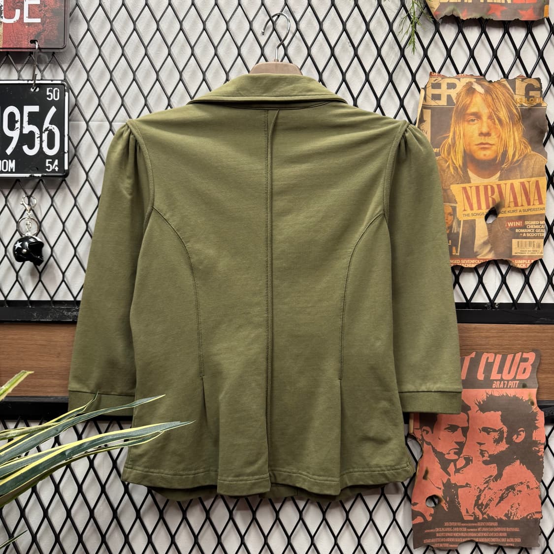 00s 디젤 퍼프 소매 블레이저 전면 투포켓 포인트 카키 상품이미지2