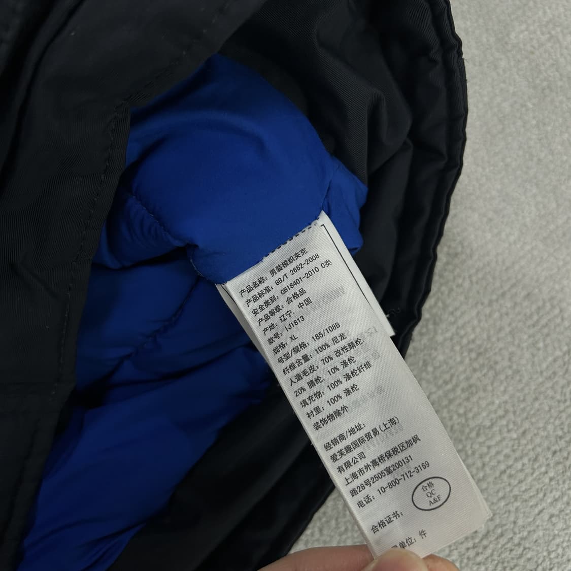 아베크롬비 블랙 패딩 점퍼 후드 퍼 XL 상품이미지3