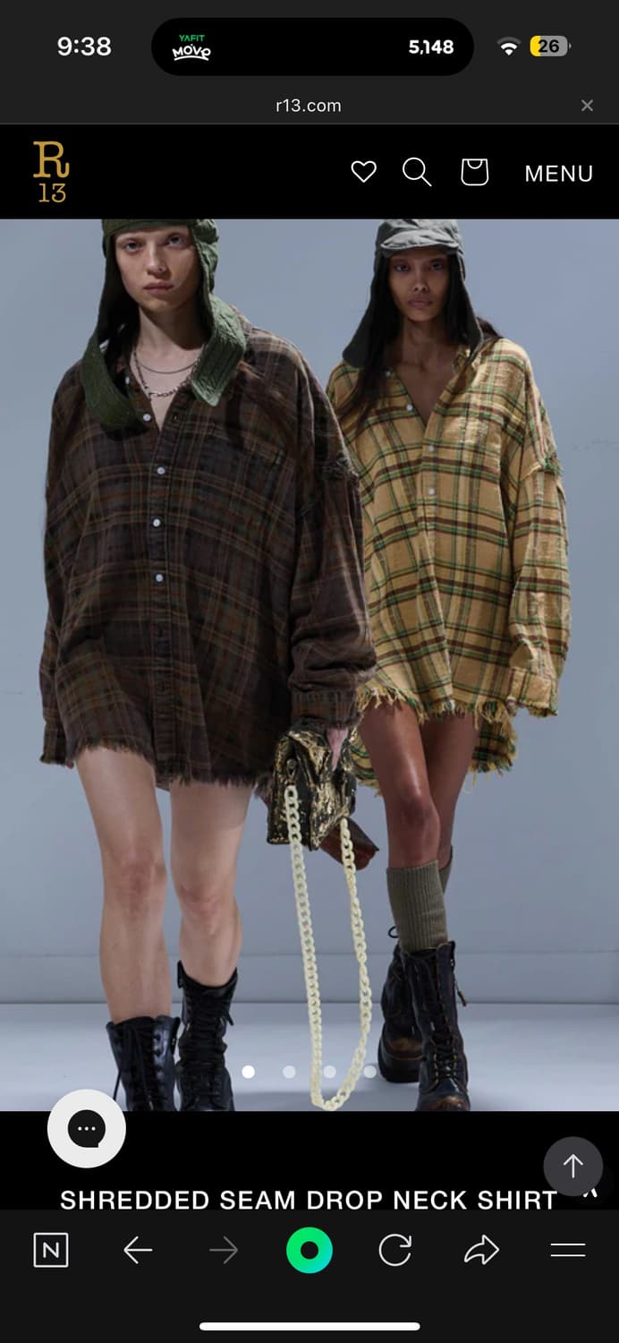 r13 슈레드 셔츠 상품이미지1