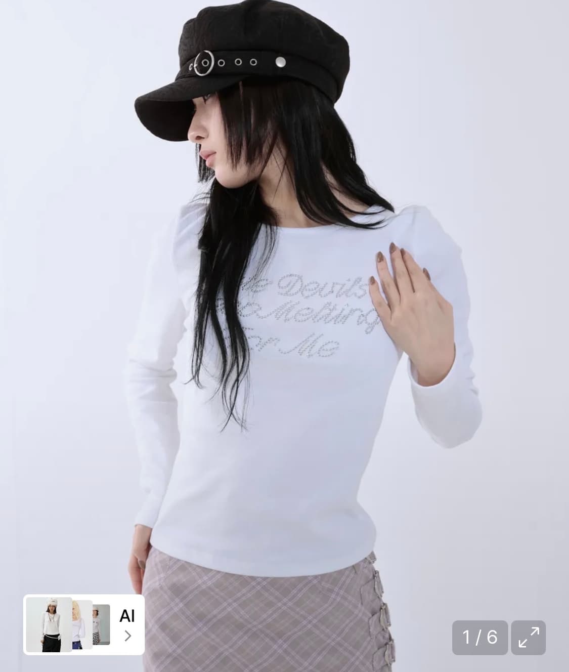 러닝하이 핫픽스 레터링 L/S 티 [화이트] 상품이미지1
