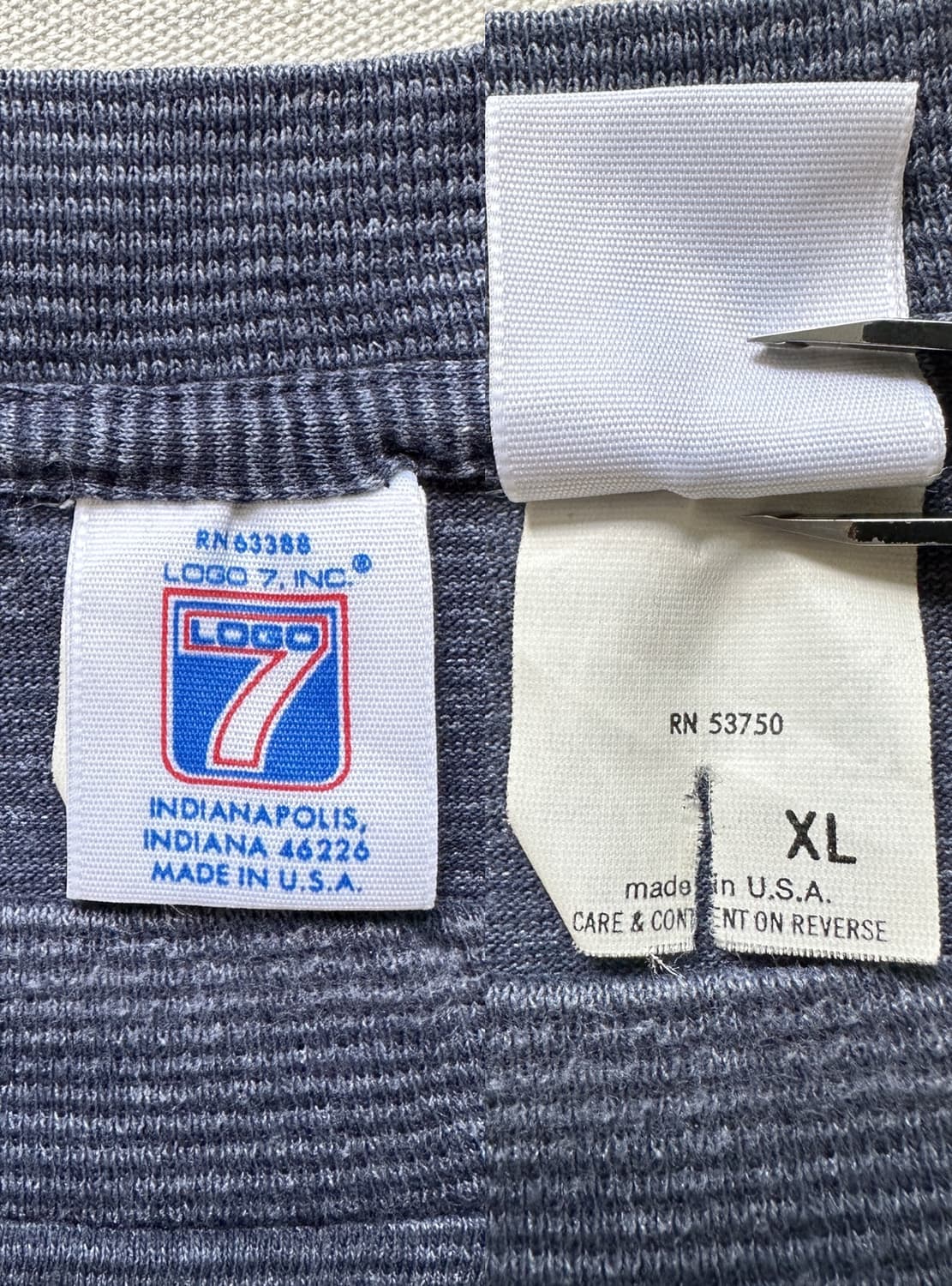 Logo 7 90s USA 미네소타 트윈스 잔스트라이프 티셔츠 XL 상품이미지9