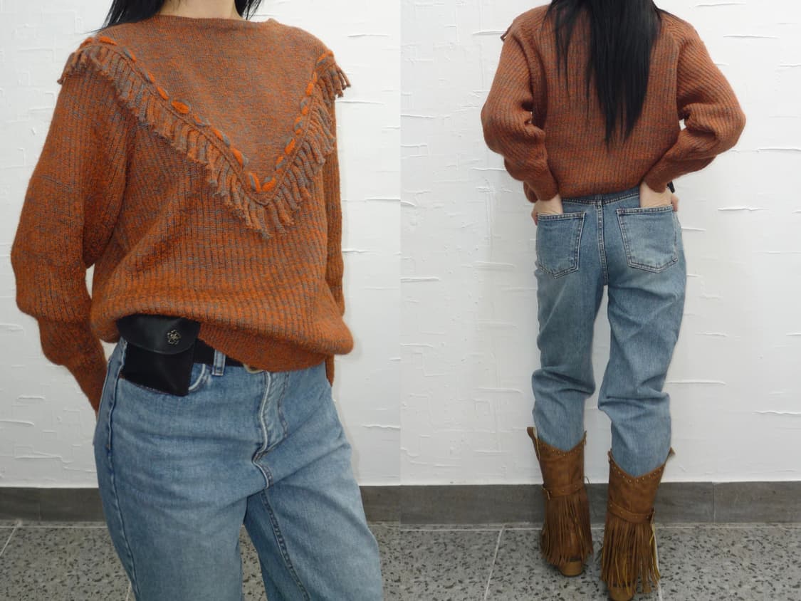 V fringe detail knit 상품이미지2