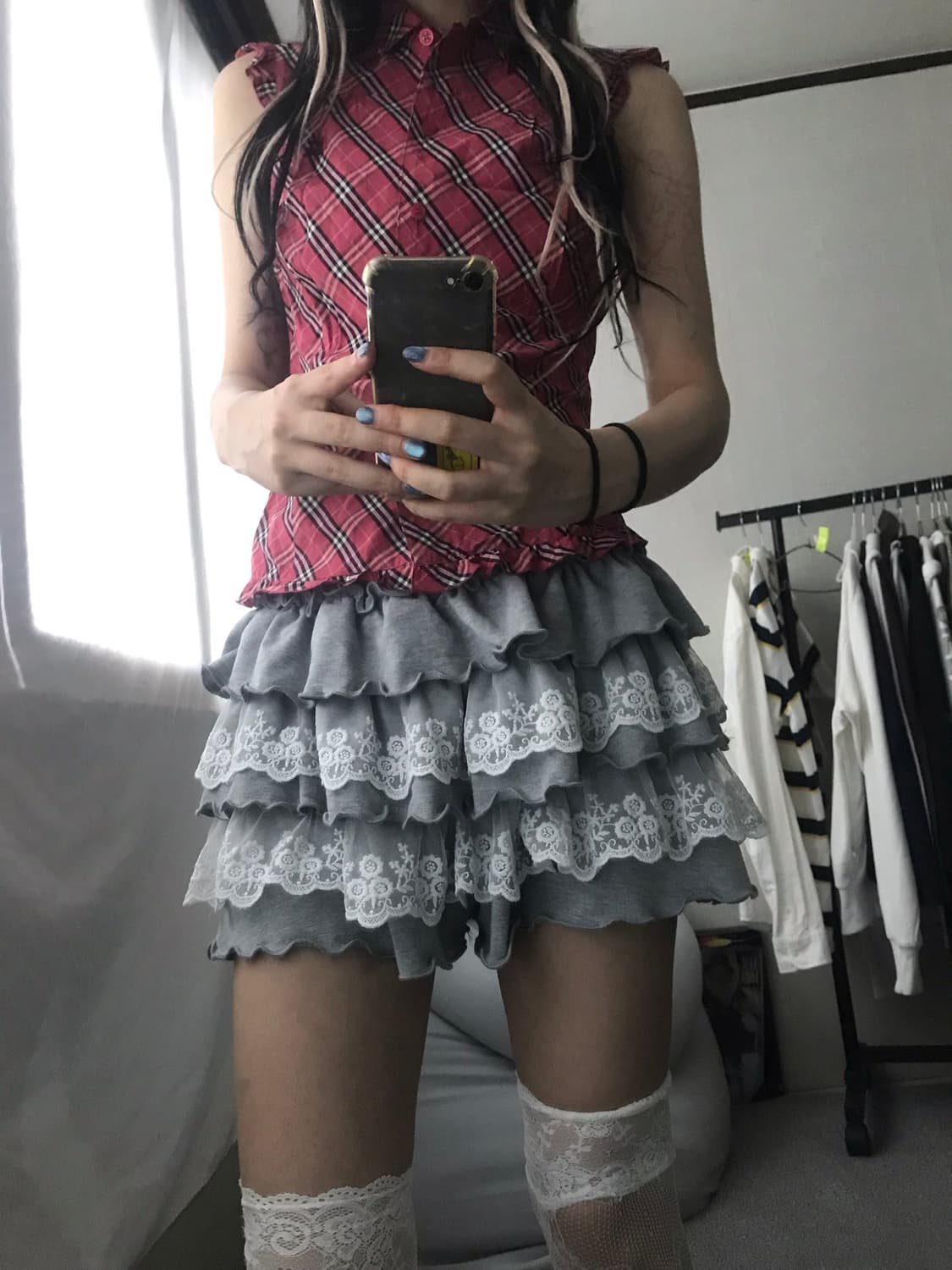 버버리 블루라벨 노바체크 블라우스 상품이미지6