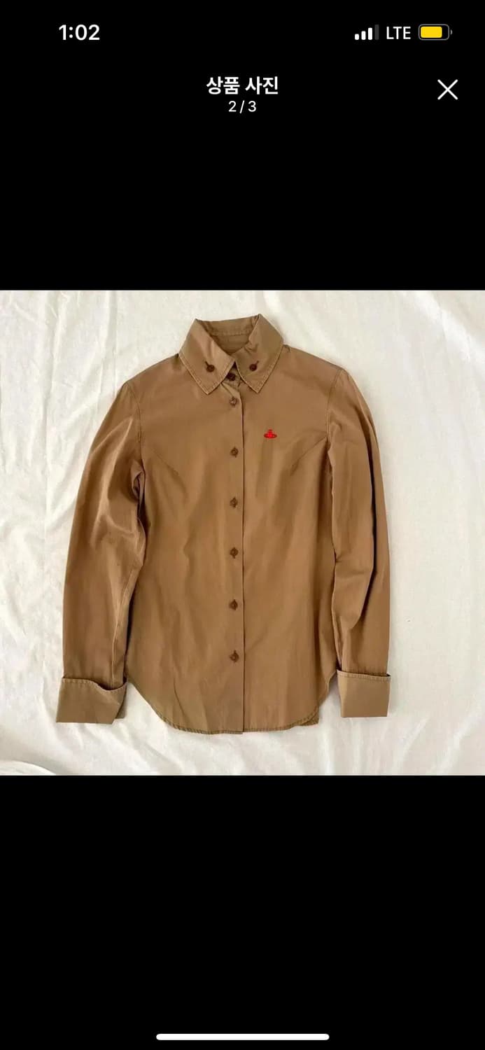 비비안웨스트우드 orb로고 브라운 셔츠 상품이미지2