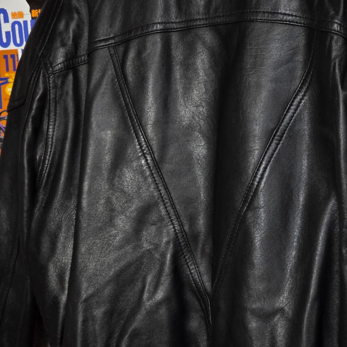 JPN 빈티지 양가죽 빅 포켓 누빔 봄버 자켓 상품이미지8