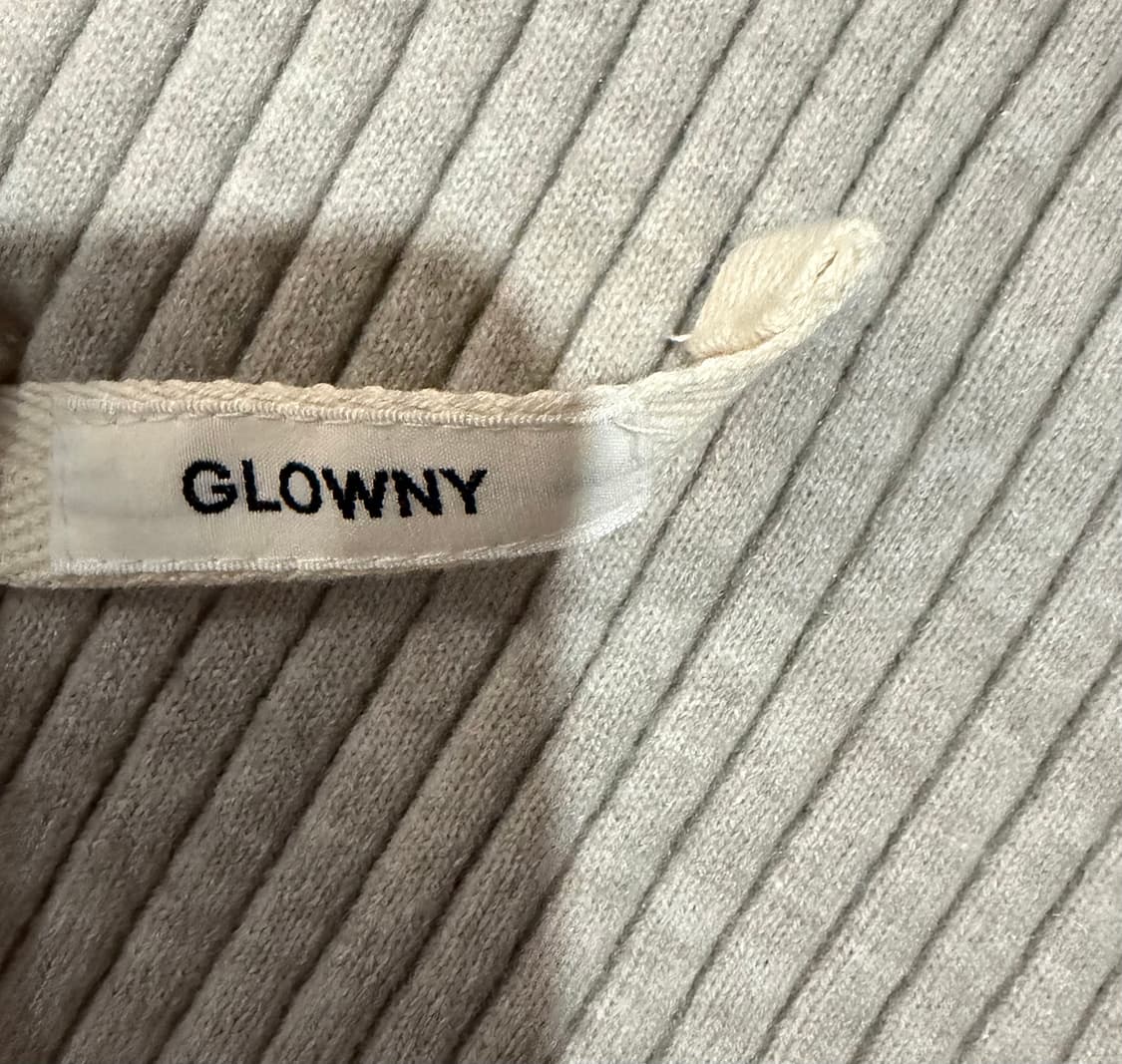 글로니 ASYMMETRICAL 니트 탑 오트밀 상품이미지4