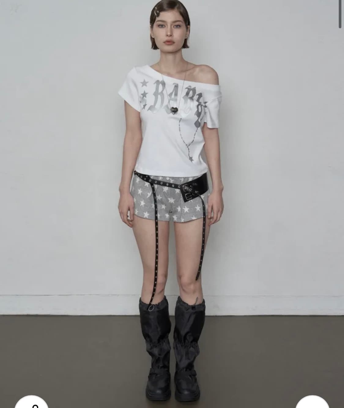 셋업이엑스이 원숄더 BABY WIDE NECK TOP  상품이미지1