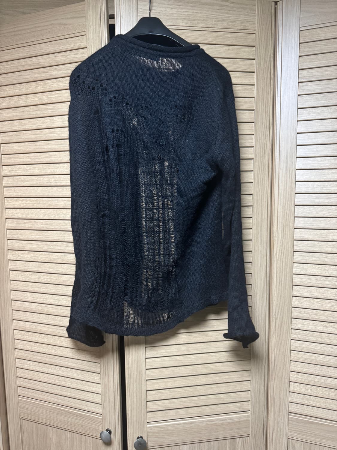 블랙멀 distressed mohair knit / black 상품이미지9