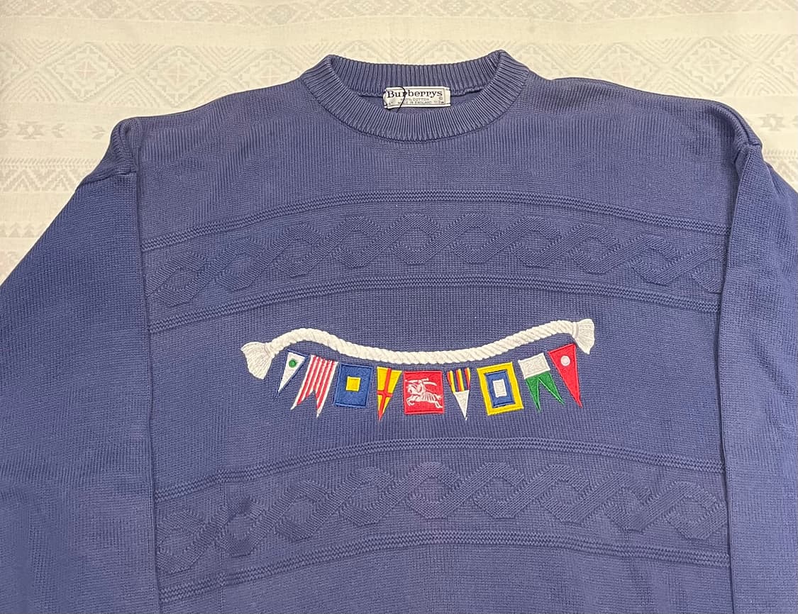 90s Burberrys 기마로고 스웨터 상품이미지2
