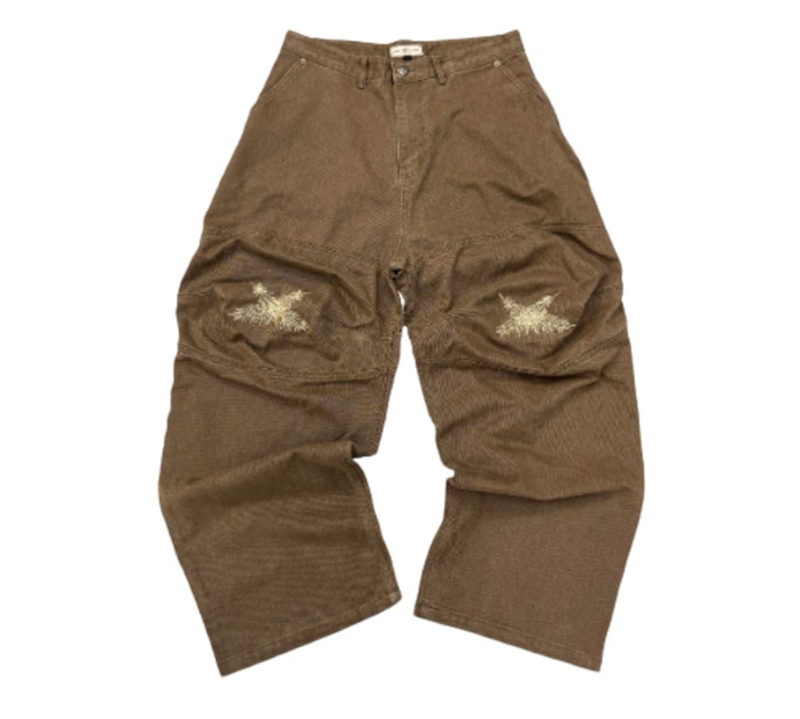 아오이로 오오키 페더 팬츠 토바코 브라운 1사이즈 판매 상품이미지1