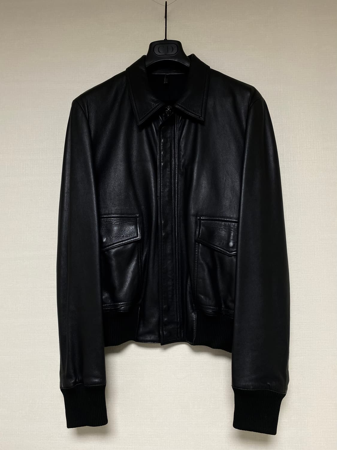 2004SS Dior HOMME STRIP LEATHER JUMPER 상품이미지1