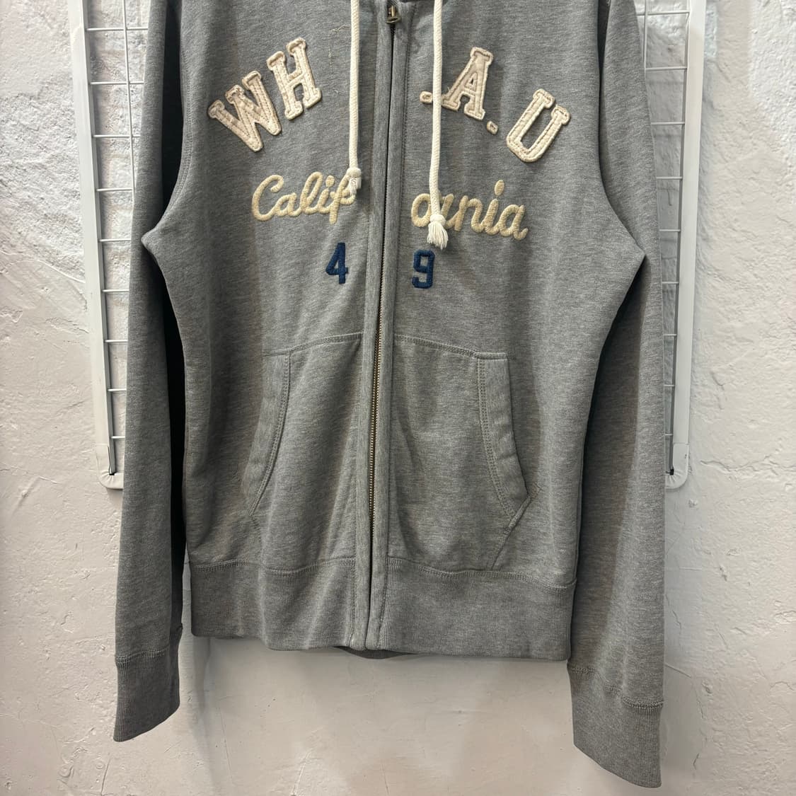 후아유 y2k 그레이 후드집업 L 상품이미지4