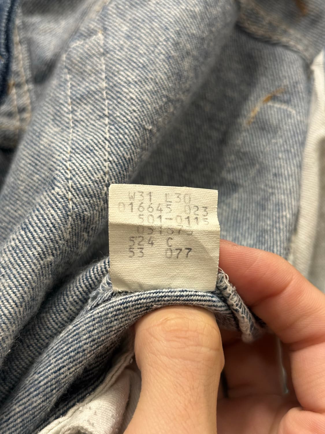 29.5) 80s USA Levi’s 501 Button Fly Jean 상품이미지8