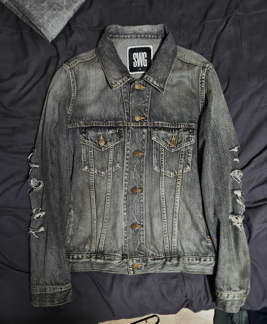 스웨거 재팬 슬릿워싱 데님자켓 L 상품이미지1