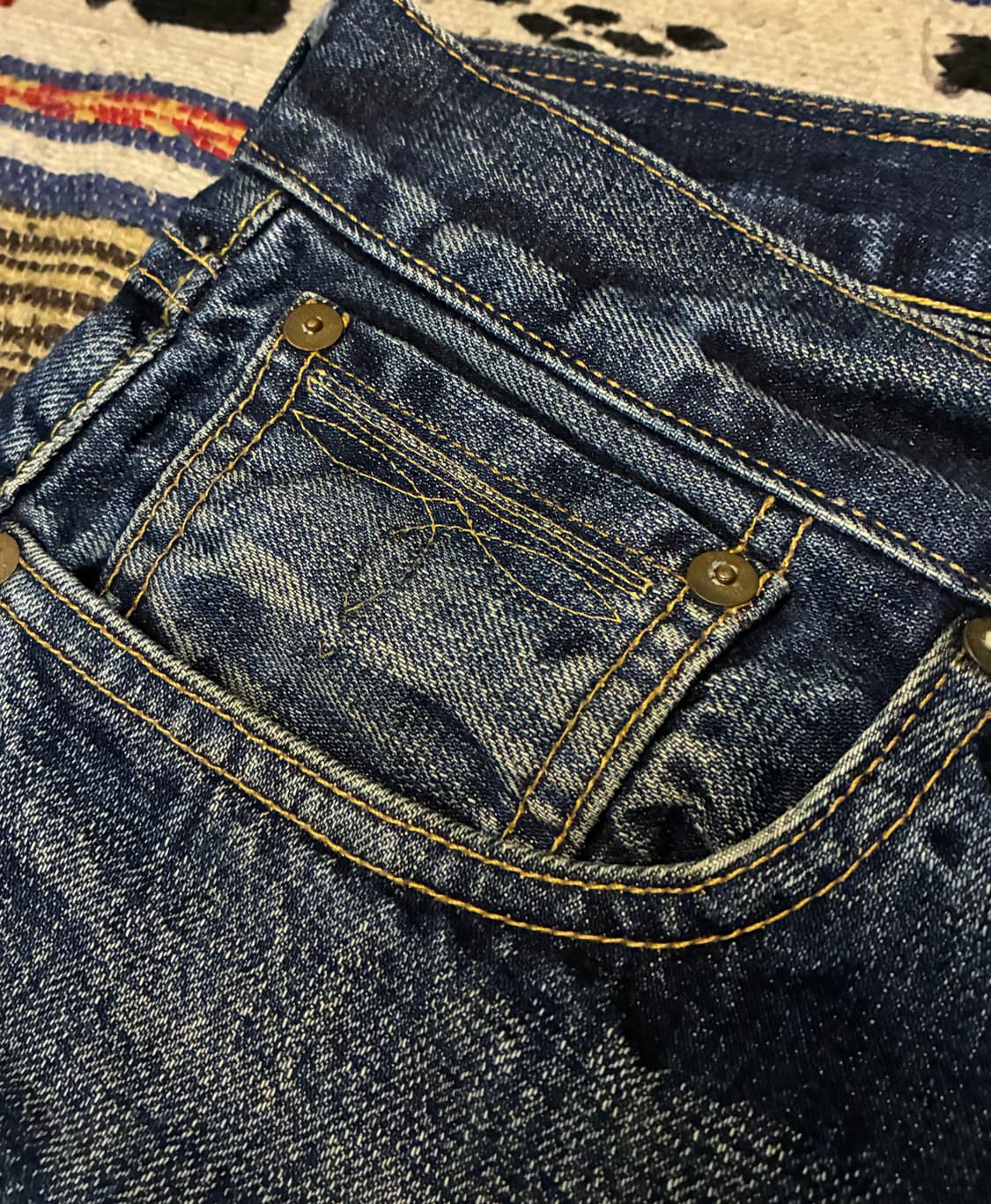 (32)RRL 더블알엘 슬림핏 캐니언 워싱 셀비지데님 청바지  상품이미지4