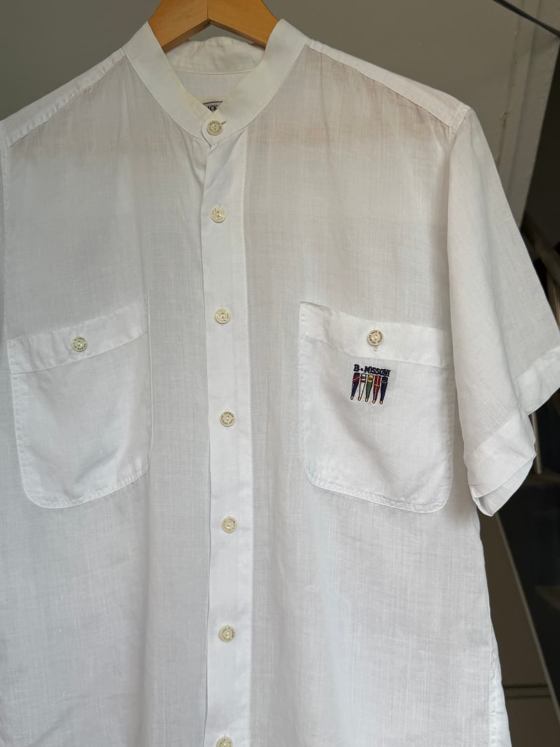 미쏘니 MISSONI 리넨 차이나카라 셔츠 상품이미지2