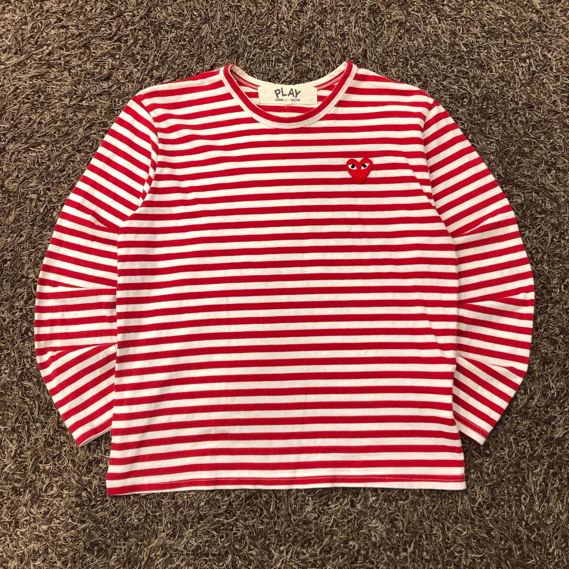 꼼데가르송 플레이 스트라이프 롱슬리브 긴팔티 상품이미지1