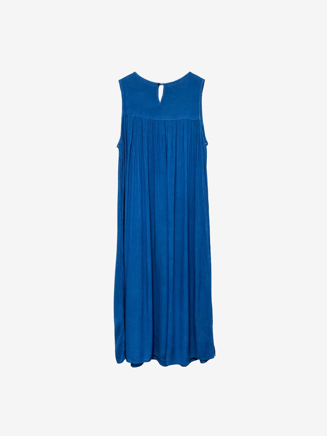 Pleated Sleeveless Ethnic Dress – Blue 상품이미지6