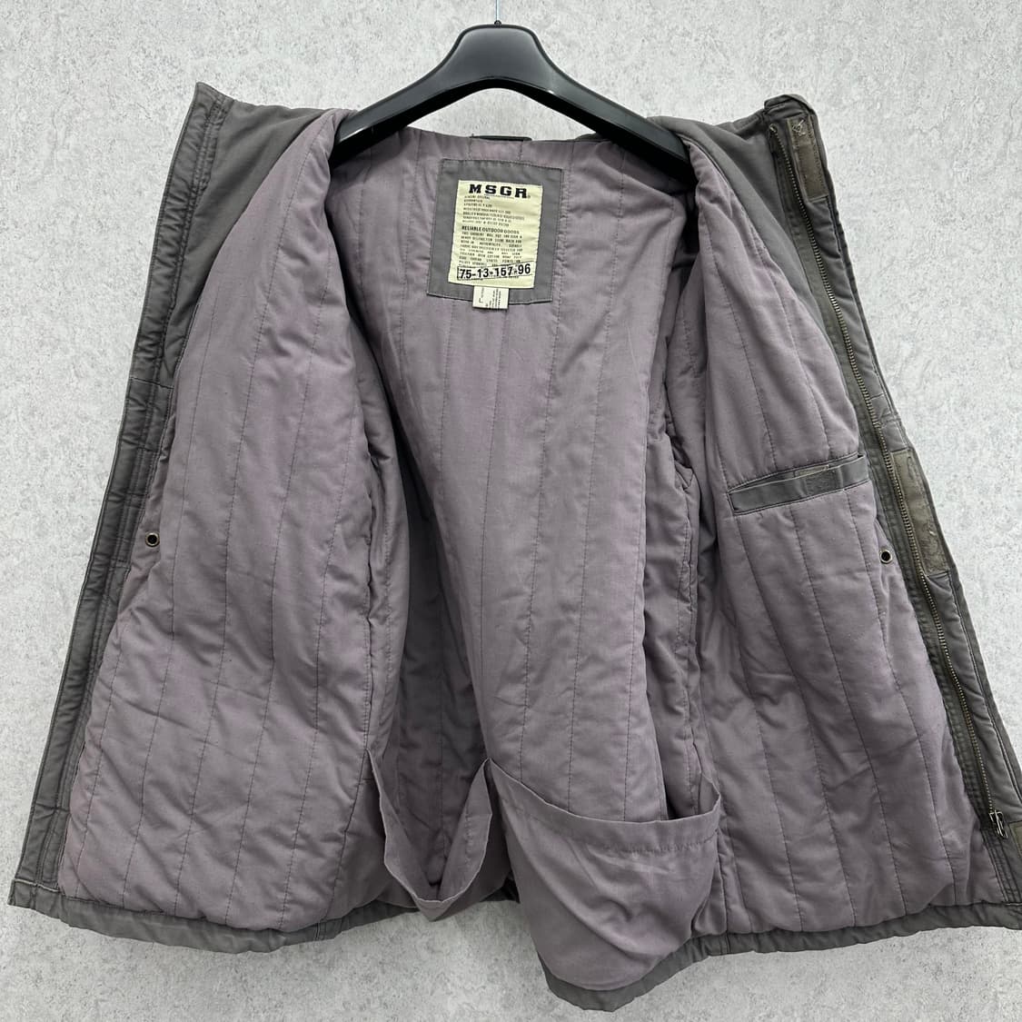 100 MSGR 남자 유틸리티 누빔 야상 점퍼 상품이미지3