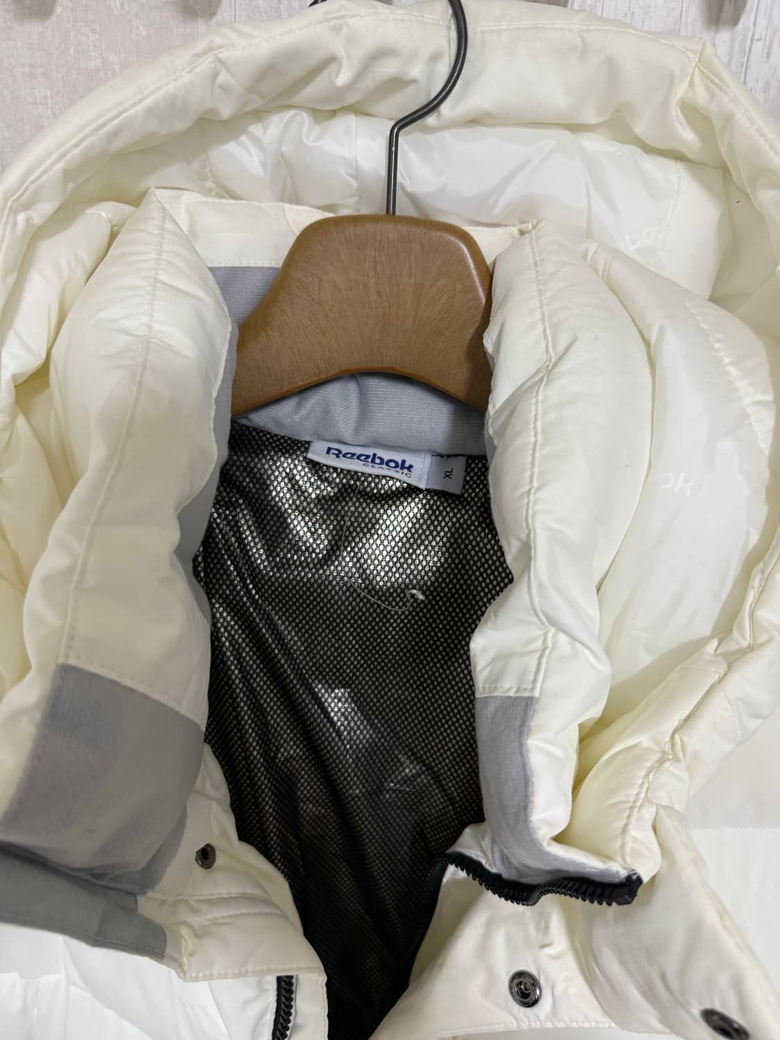 남성 xl / 리복 화이트  롱패딩 상품이미지5