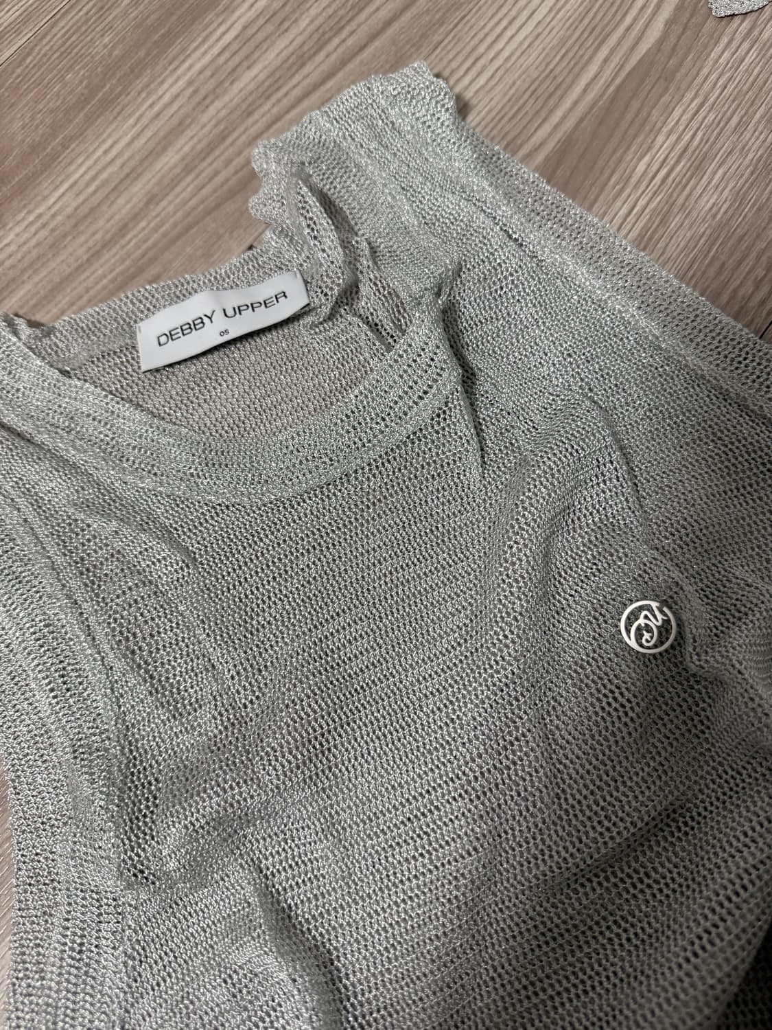 데비어퍼 쉬머 메쉬 스카프 드레스 실버 상품이미지8