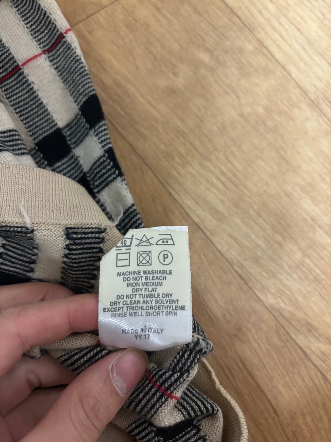 [Condition A+] 버버리 런던 클래식 체크 메리노 울 니트 (L 상품이미지7