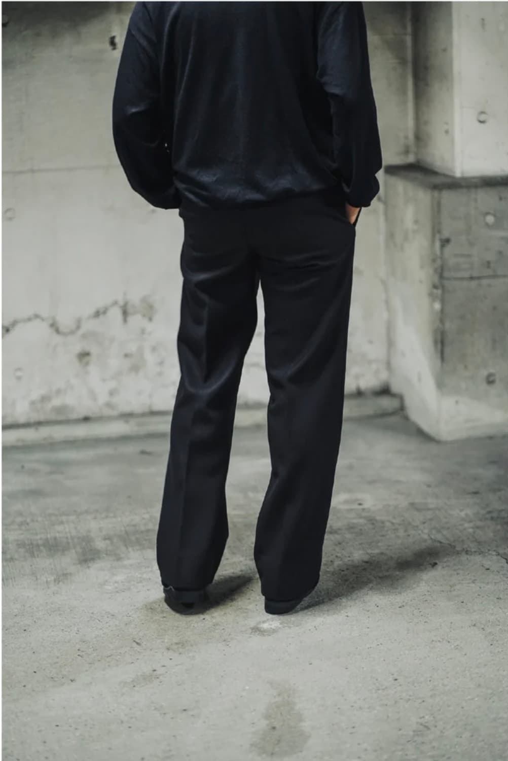 [2] 코모리 라이트 멜튼 파이프 스템 팬츠 상품이미지2