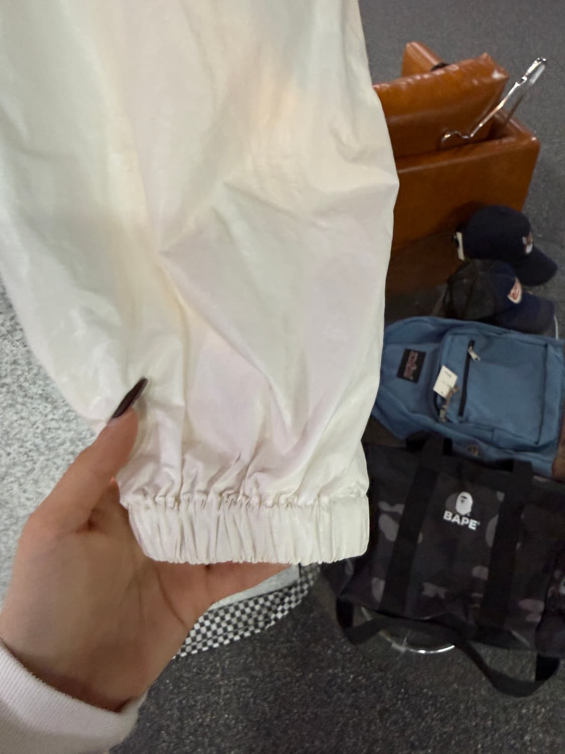 마뗑킴 윈드브레이커 집업 자켓 화이트 B4706 상품이미지4