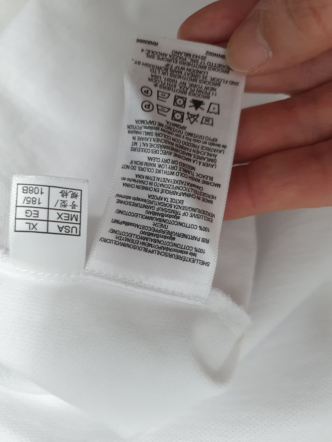 브룩스브라더스 반팔 카라티 화이트 xl 상품이미지8