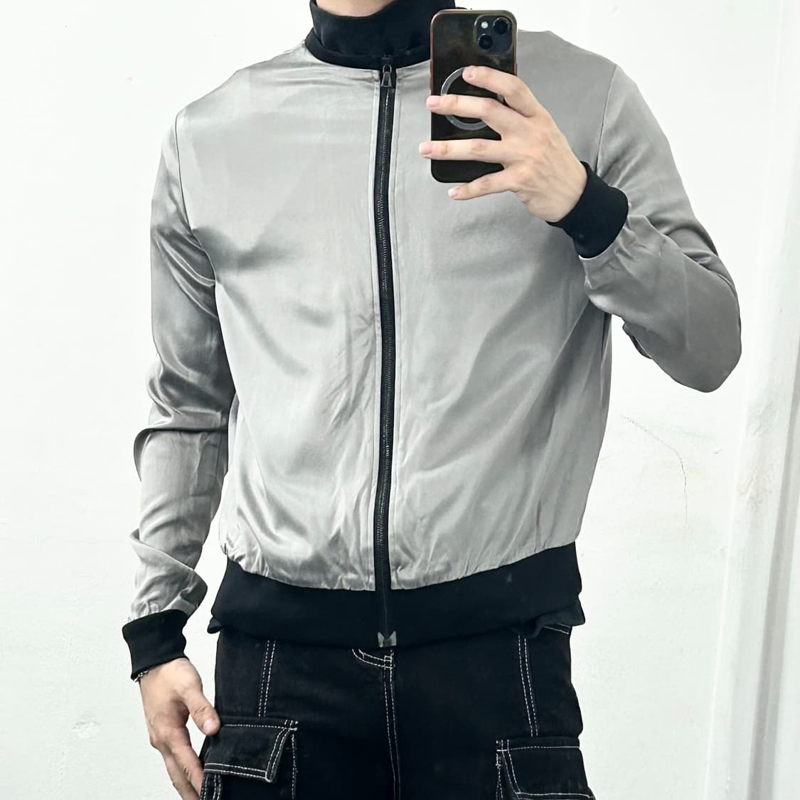 알렉산더왕 백지퍼 실크 블루종 맨투맨 상품이미지5