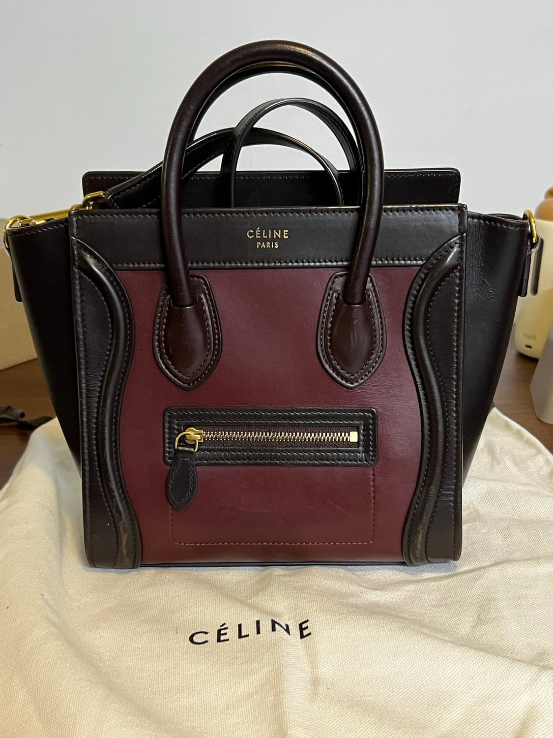 셀린느 라기지백 나노 브라운/버건디 컬러 상품이미지1