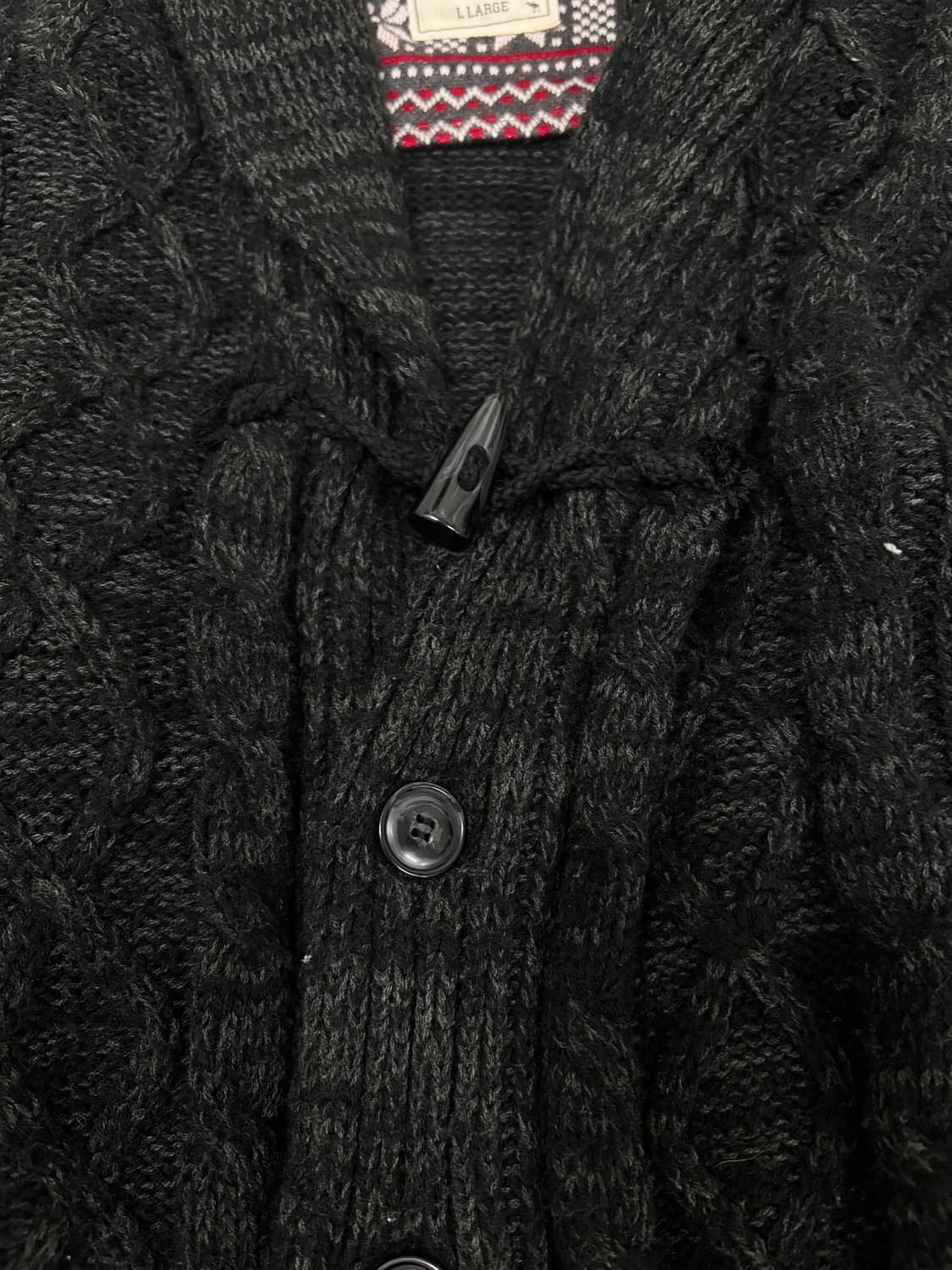 “Vintage” Y2K Mood Black Knit Cardigan 상품이미지8