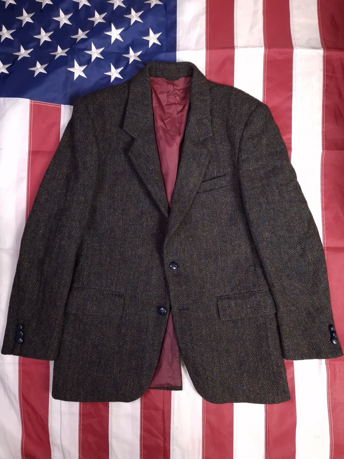 오리지날 캐나다제조 해리스트위드 2버튼 클래식 블레이져 상품이미지1