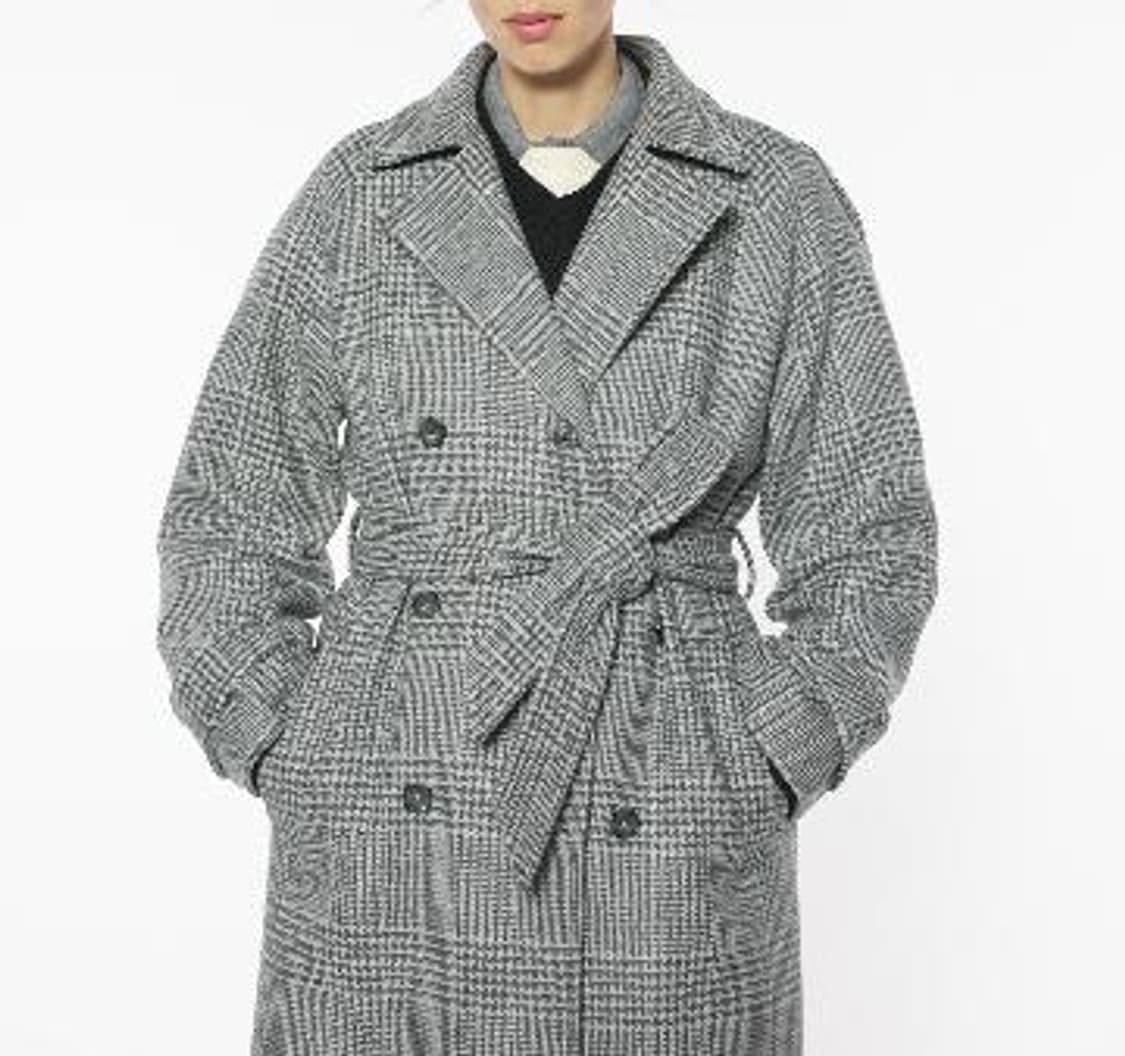 스파오 SPAO 체크 패턴 롱 트렌치 코트 자켓 재킷 점퍼 여성 아우터 상품이미지1