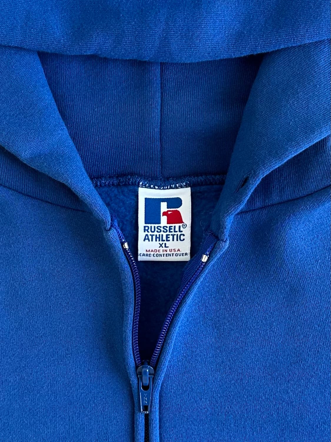 90s 빈티지 러셀 후드집업 블루 XL USA 상품이미지6