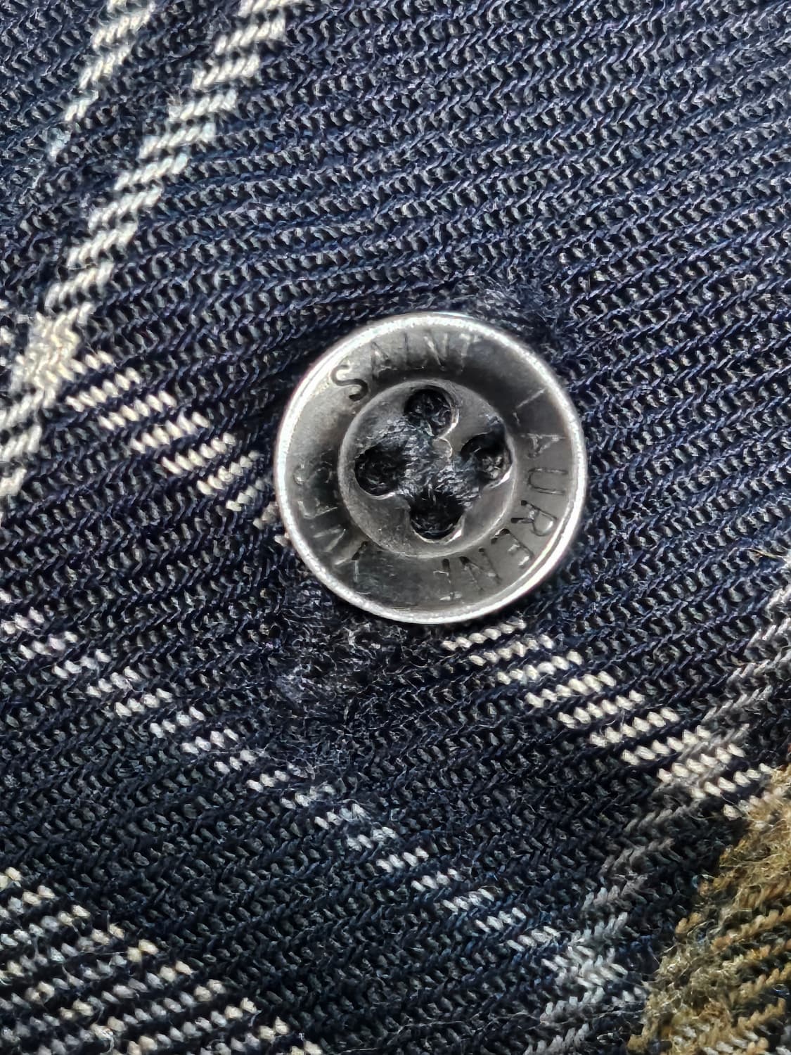 90s 입생로랑 그래니룩 체크 셔츠 105 상품이미지4