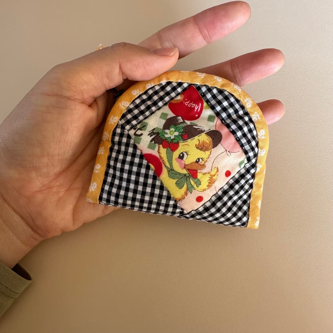 퀼트 에어팟 파우치 / 동전지갑 / 키링  상품이미지3