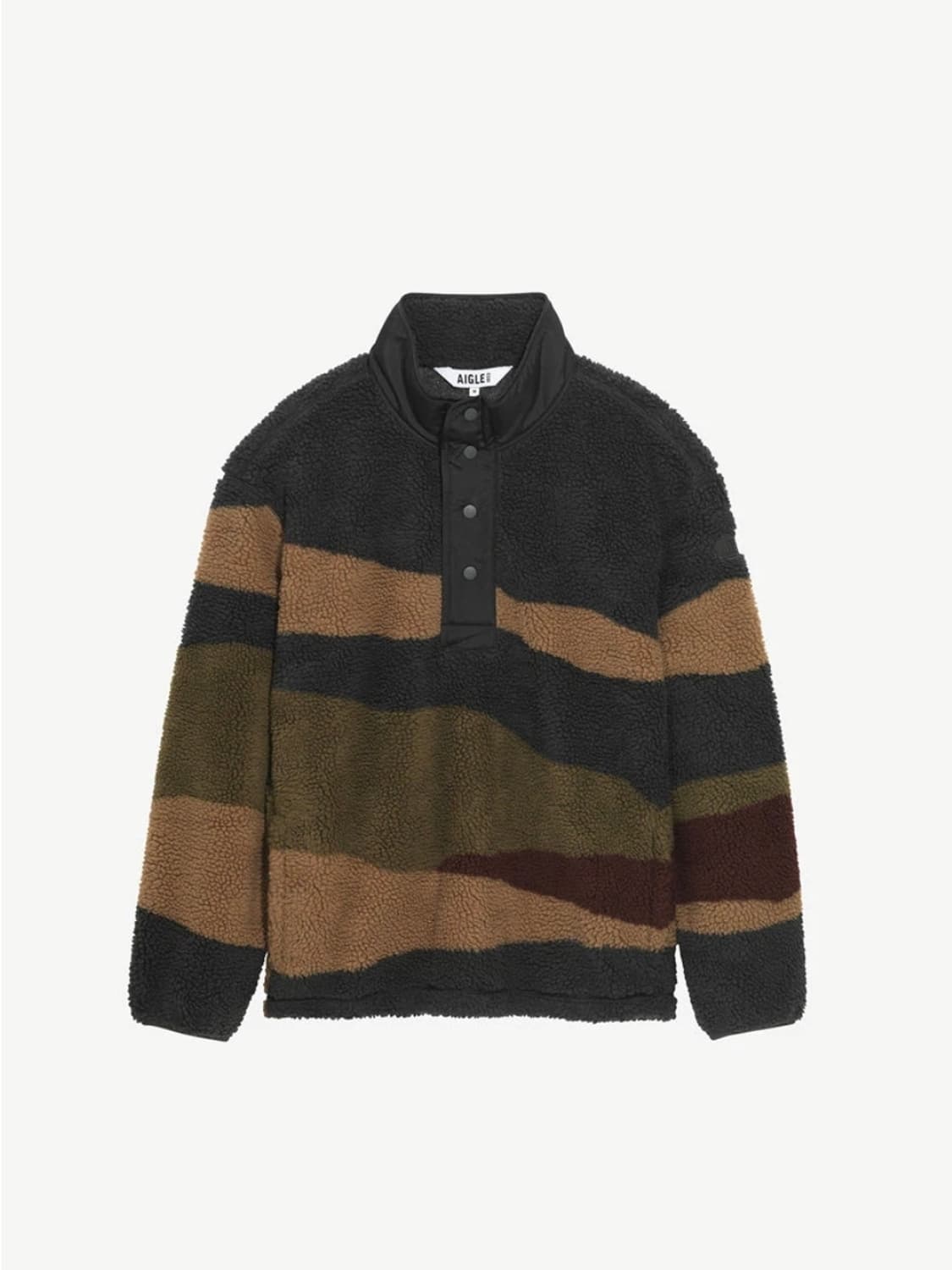 신품급_(M)에이글 AIGLE 플리스 카모 패턴 풀오버 상품이미지1