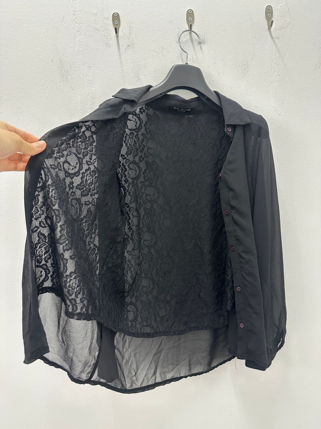 Wiz island Sheer Embroidered Shirts 상품이미지9