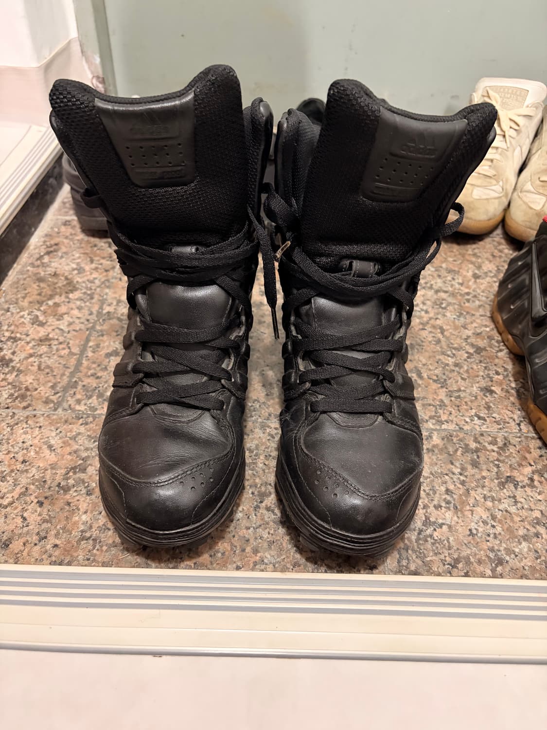 릭오웬스 무드 아디다스 레더 하이탑 상품이미지2