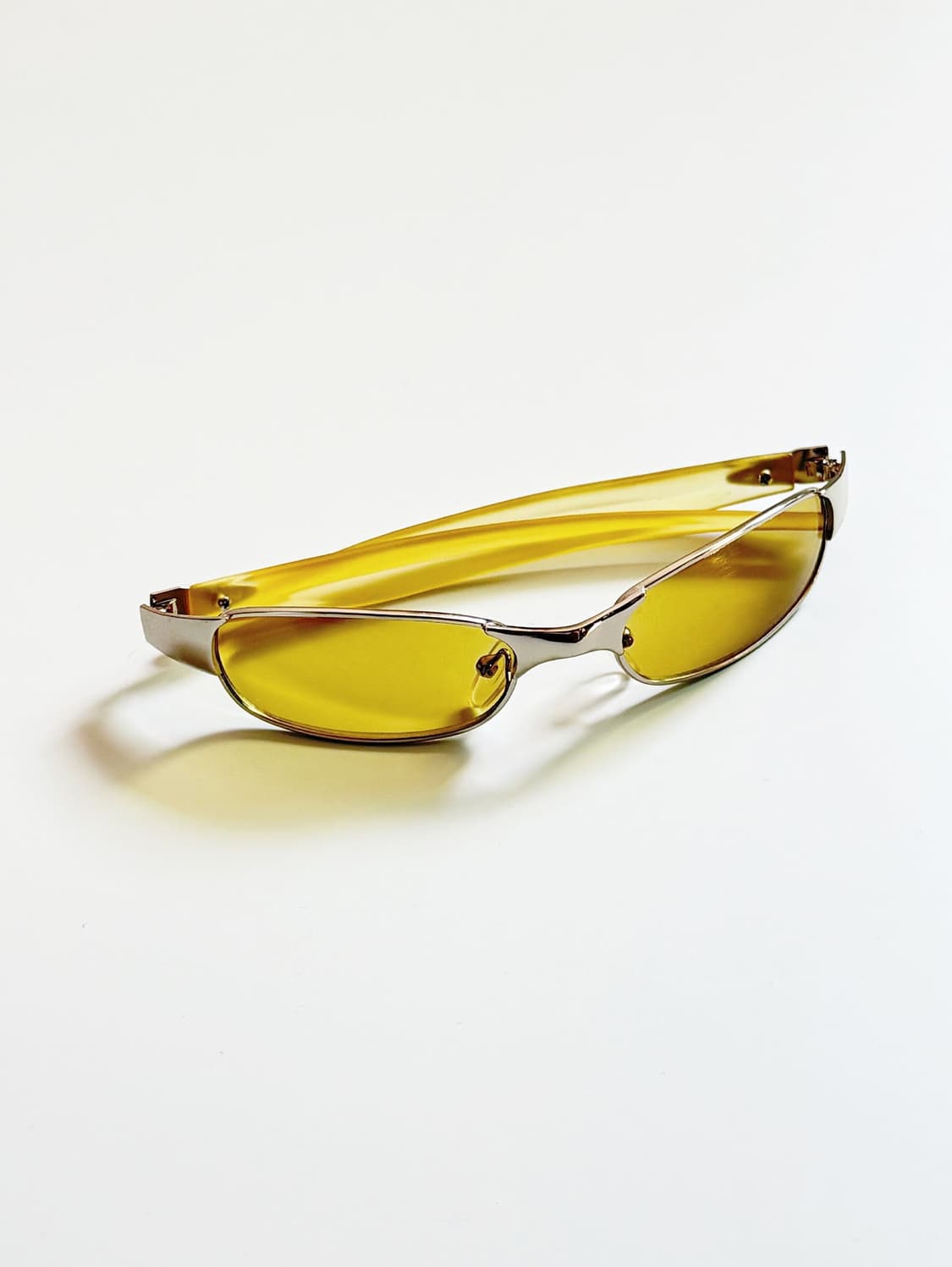 90s 크롬 메탈릭 슬림스퀘어 틴트 빈티지 선글라스 상품이미지1