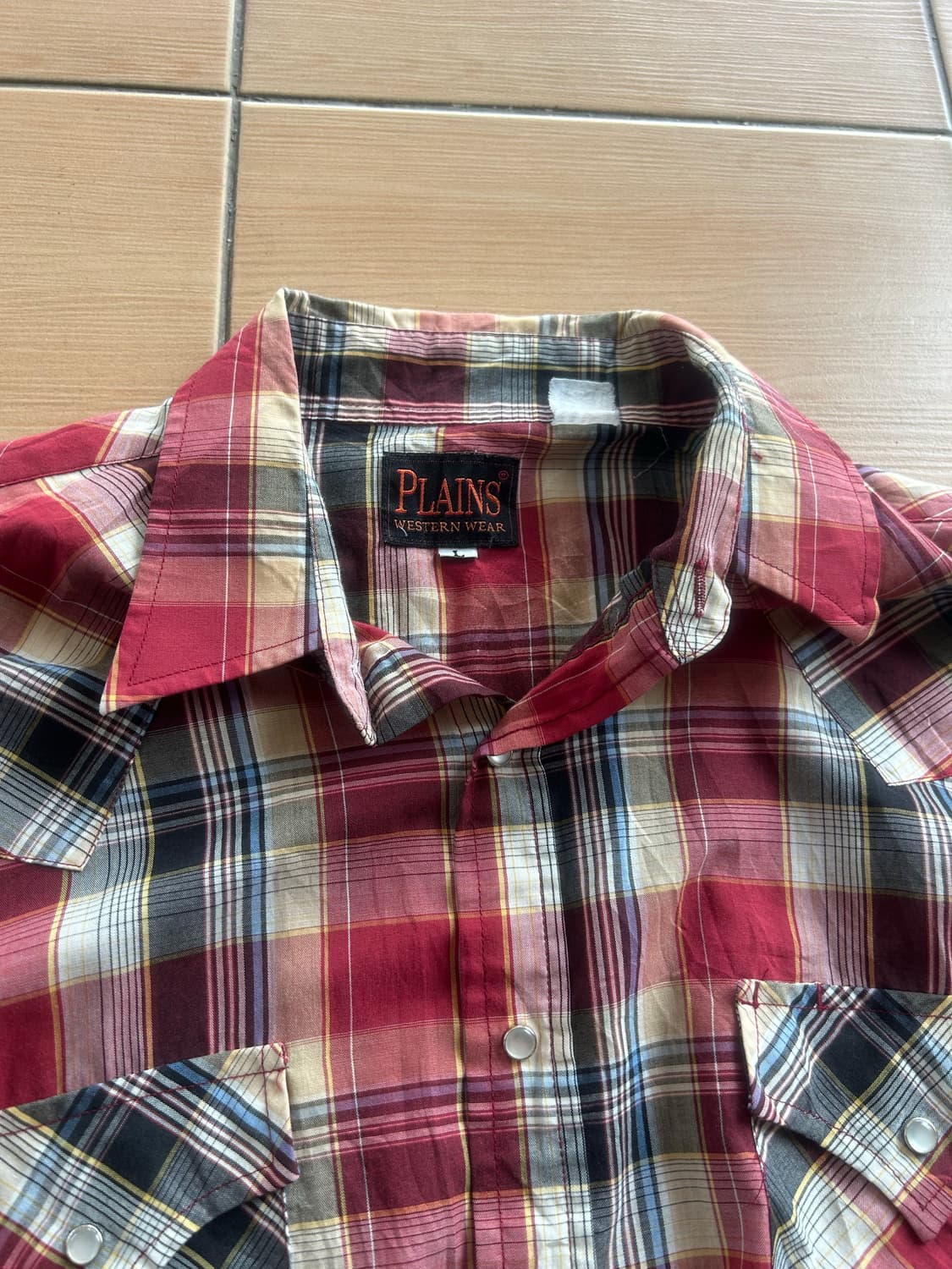 90‘s Plain western shirts 상품이미지2