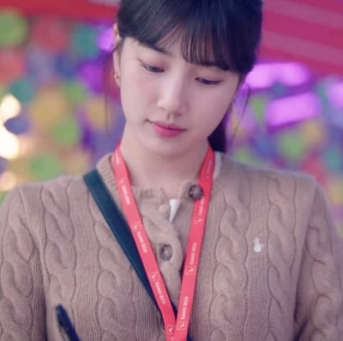 폴로 울 블렌드 수지 가디건 카멜 S 상품이미지4