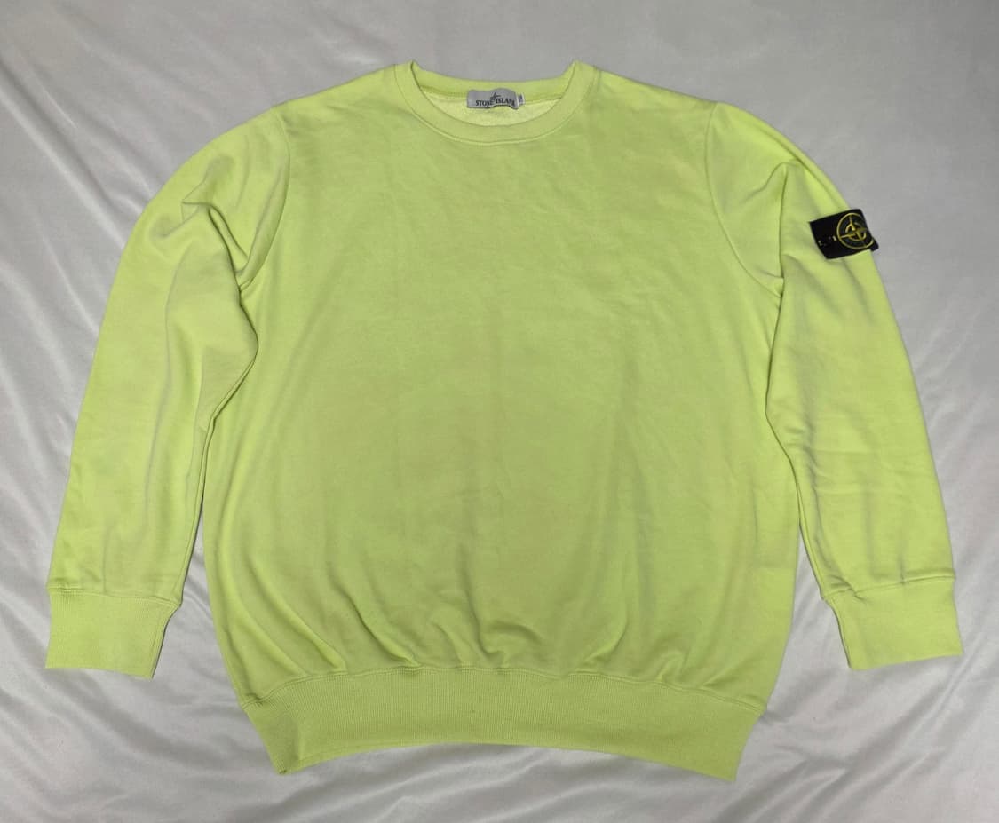 스톤아일랜드 63051 크루넥 스웻셔츠 레몬 22SS 2XL 상품이미지1